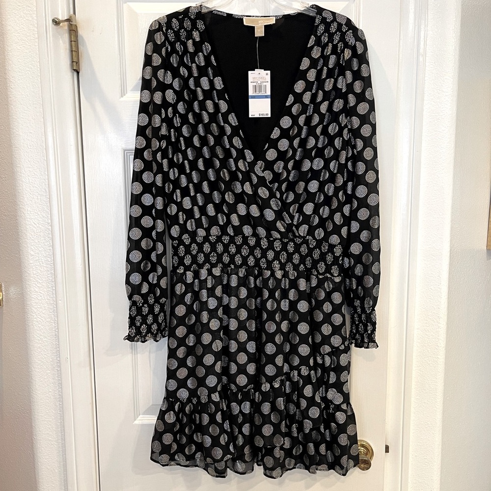 Faux wrap mini dress